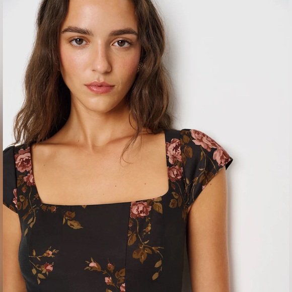 Reformation Harlie Dress Black - Size 8 - Picture 3 of 6